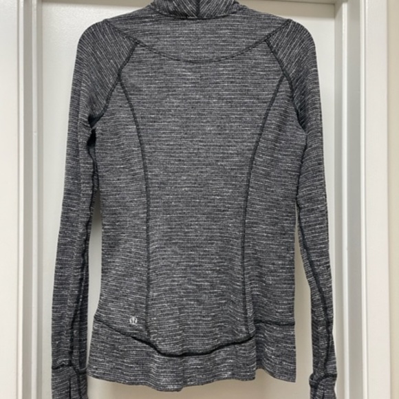 Lululemon Think Fast Pullover Zip Coco Pique Black Cuffins - Picture 7 of 11